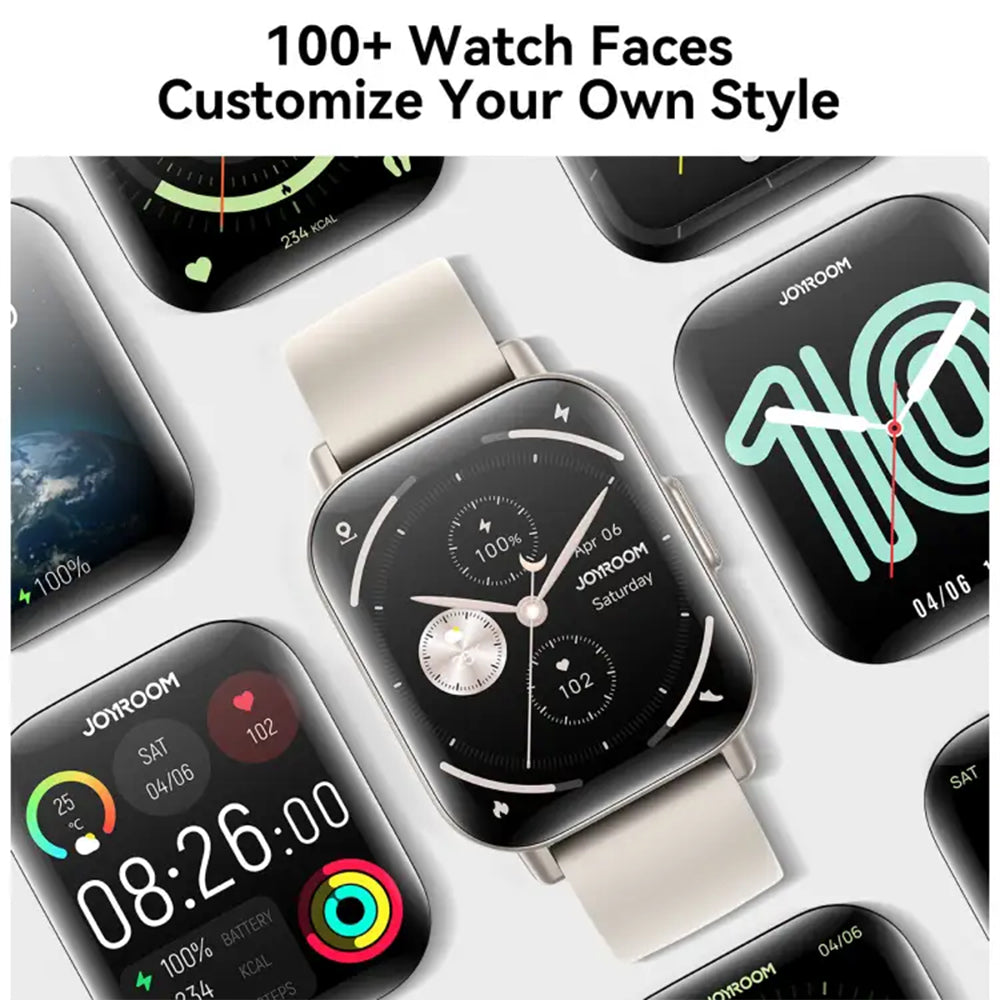 Joyroom JR-FT3S Smart Watch Titanium Case With Gray Silicone Strap