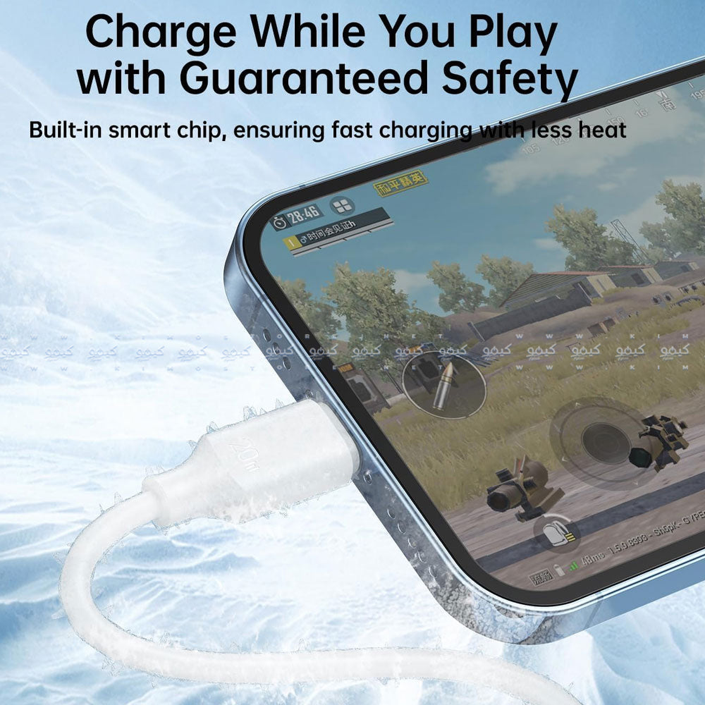 كابل شاحن موبايل جوي روم يو اس بي إلى لايتنينج بقوه 3 امبير شحن سريع 2 متر S-A9