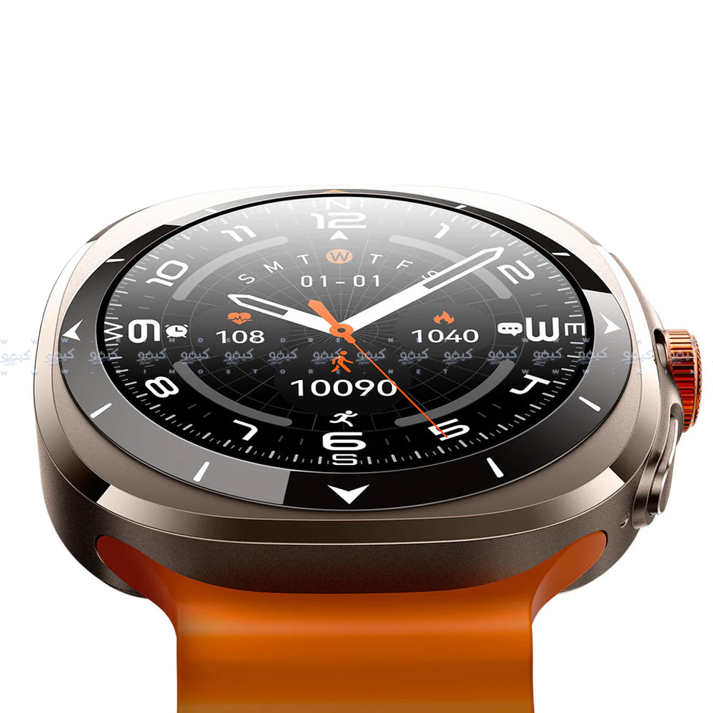 Joyroom Smart Watch Silver Case With Vitality Orange Strap & Extra White Strap