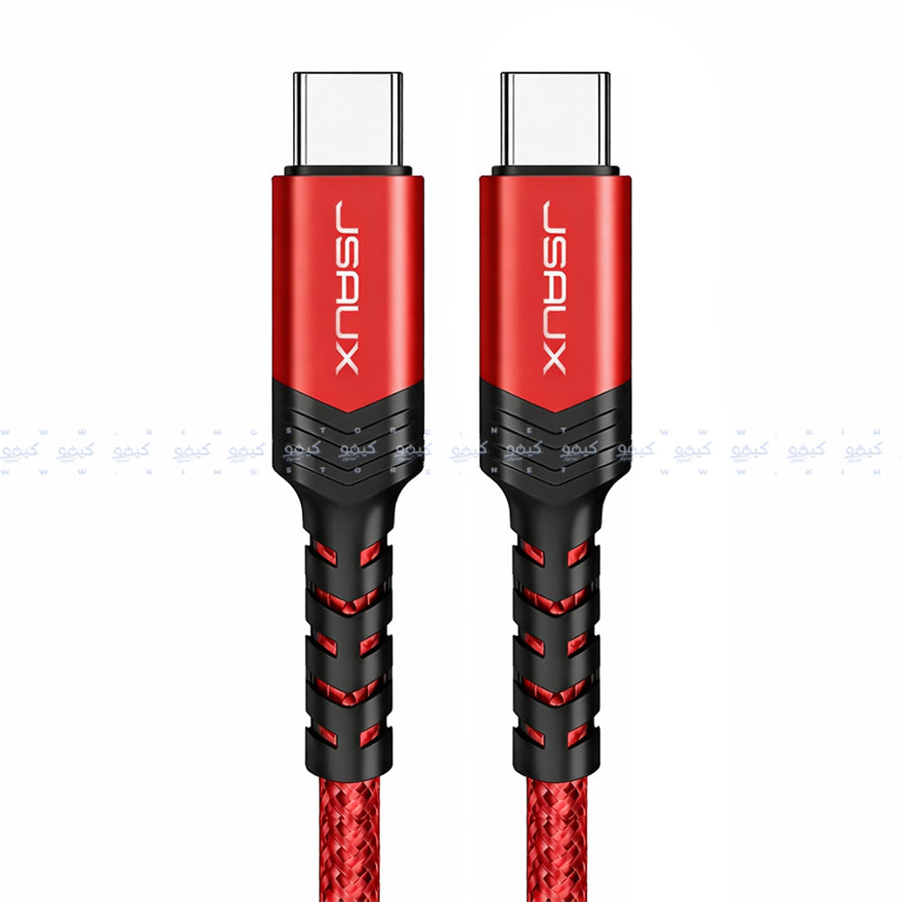 كابل شاحن موبايل جيسوكس تايب سي إلى تايب سي بقوة 100 وات شحن سريع 1 متر CC0020 