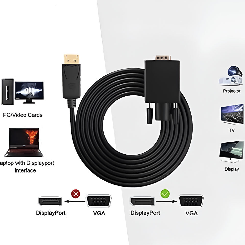 محول Display الي VGA كي دي 1.8 متر