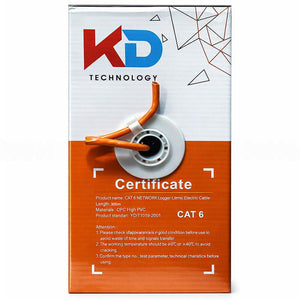 KD Network Cable 305m Cat6 U/UTP PVC