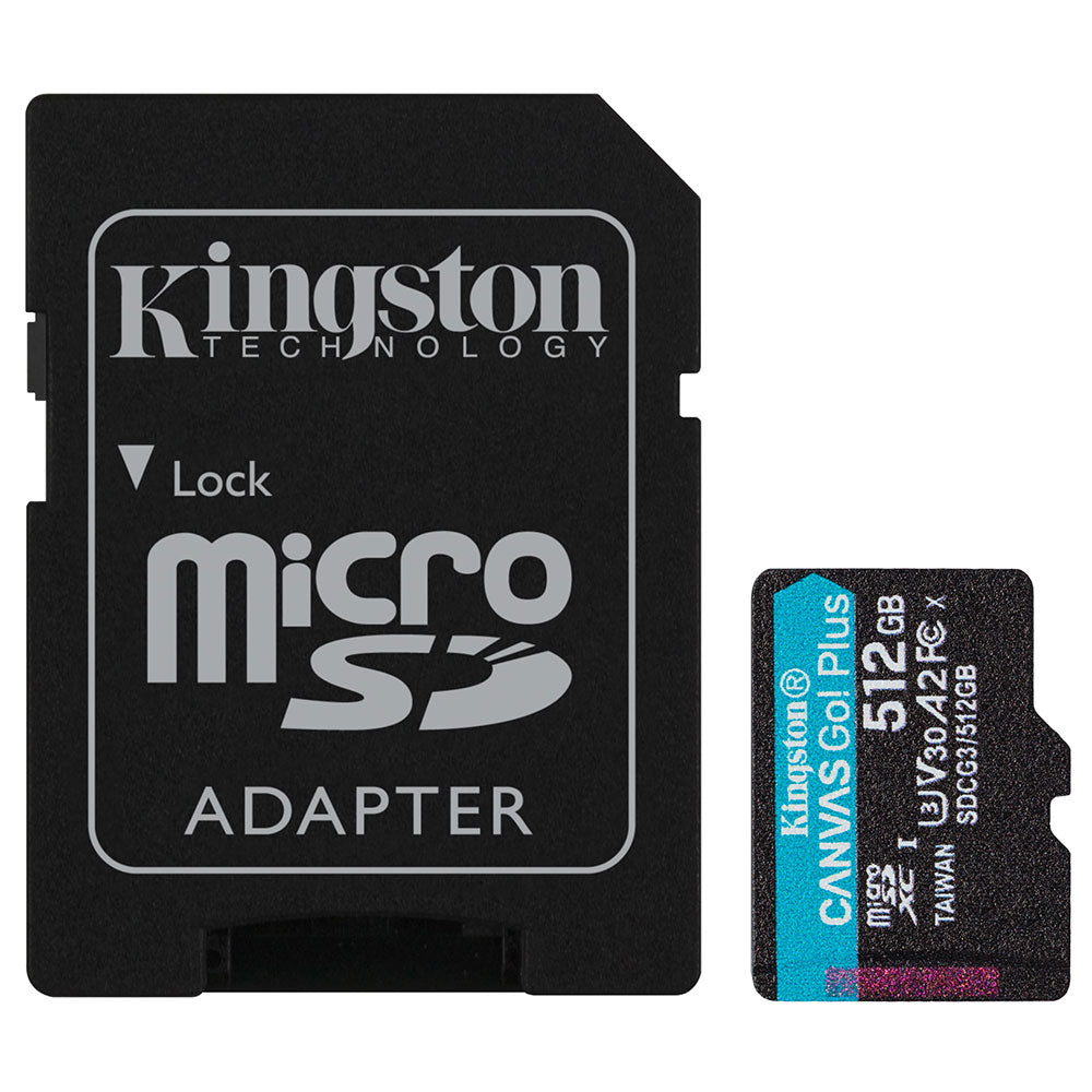 Kingston Canvas Go Plus SDCG3 512GB Class 10 Micro SD Memory Card