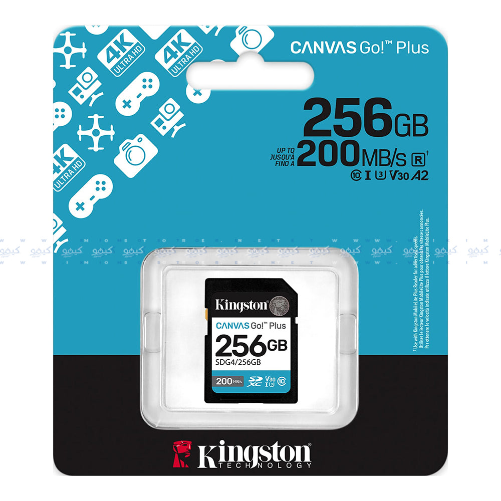 Kingston Canvas Go Plus SDG4 256GB Class 10 Micro SD Memory Card