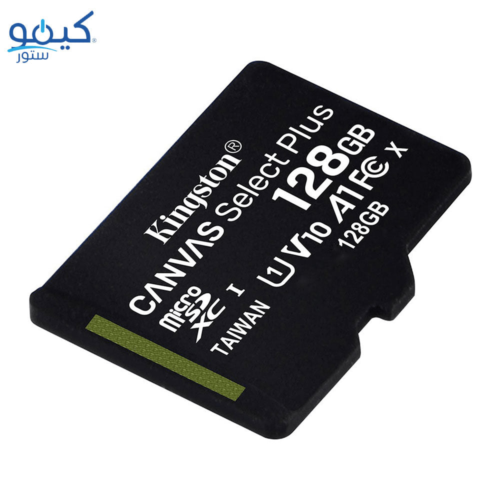 ميمورى كارد كينجستون 128 جيجابايت Canvas Select Plus SDCS3 Class 10 Micro SD