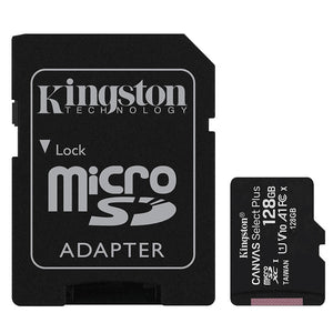 ميمورى كارد كينجستون 128 جيجابايت Canvas Select Plus SDCS3 Class 10 Micro SD 