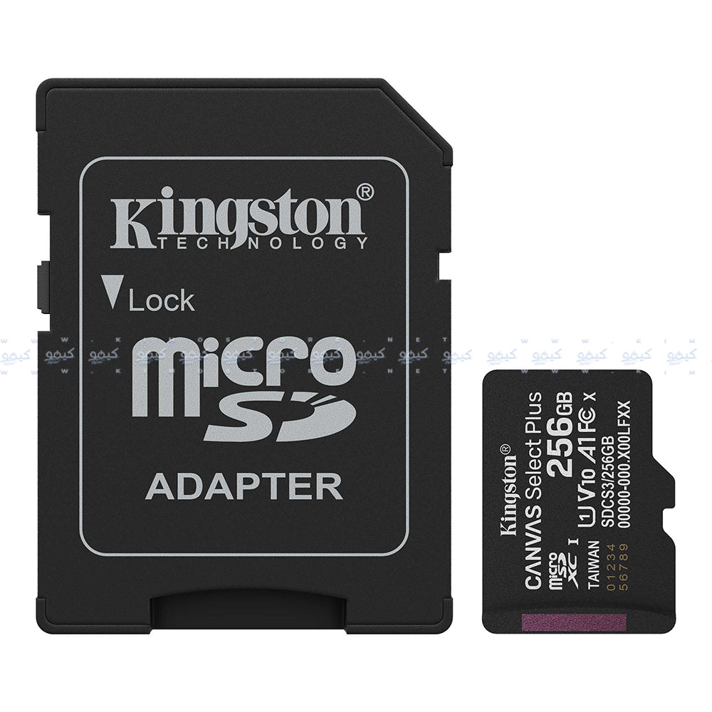 Kingston Canvas Select Plus SDCS3 256GB Class 10 Micro SD Memory Card