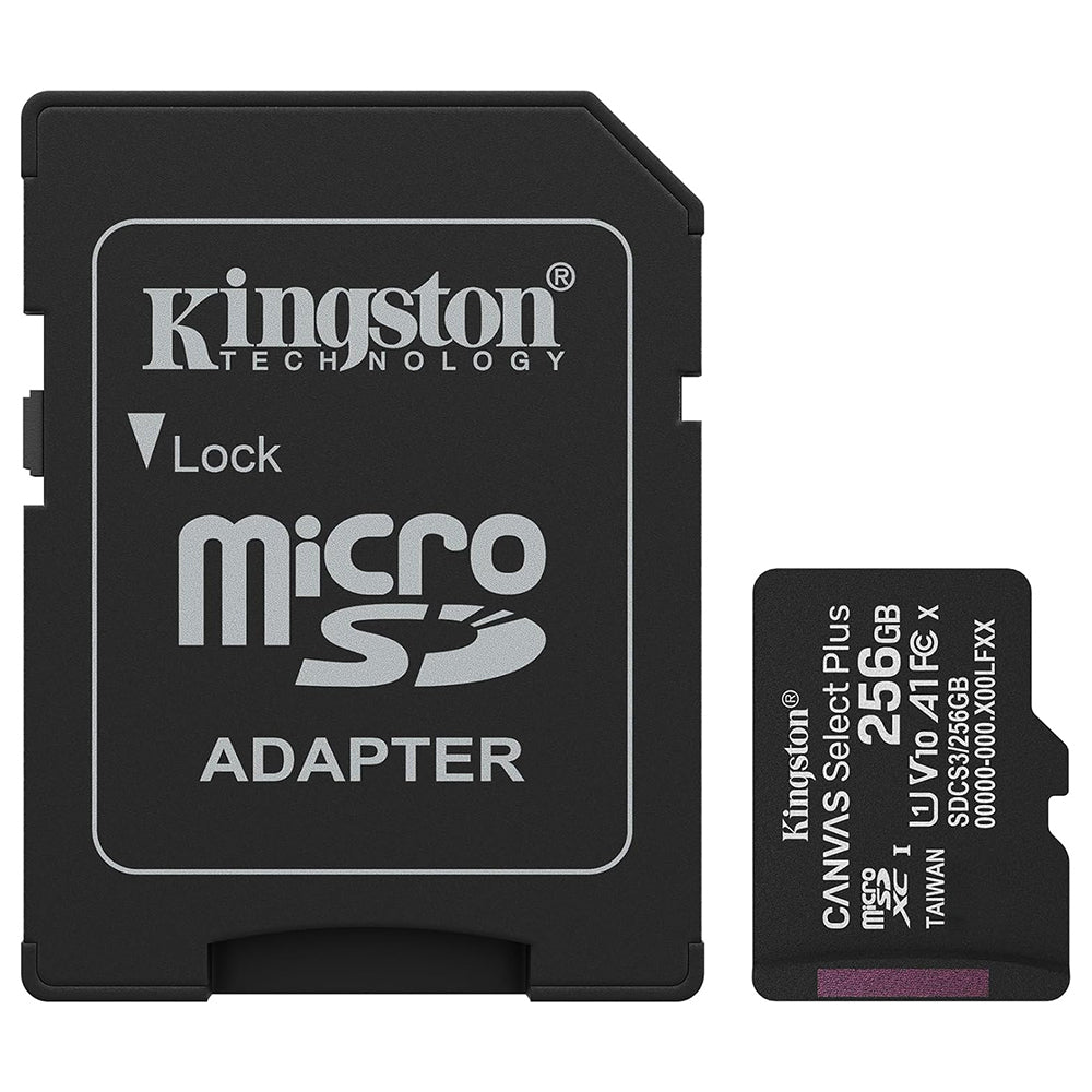 Kingston Canvas Select Plus SDCS3 256GB Class 10 Micro SD Memory Card