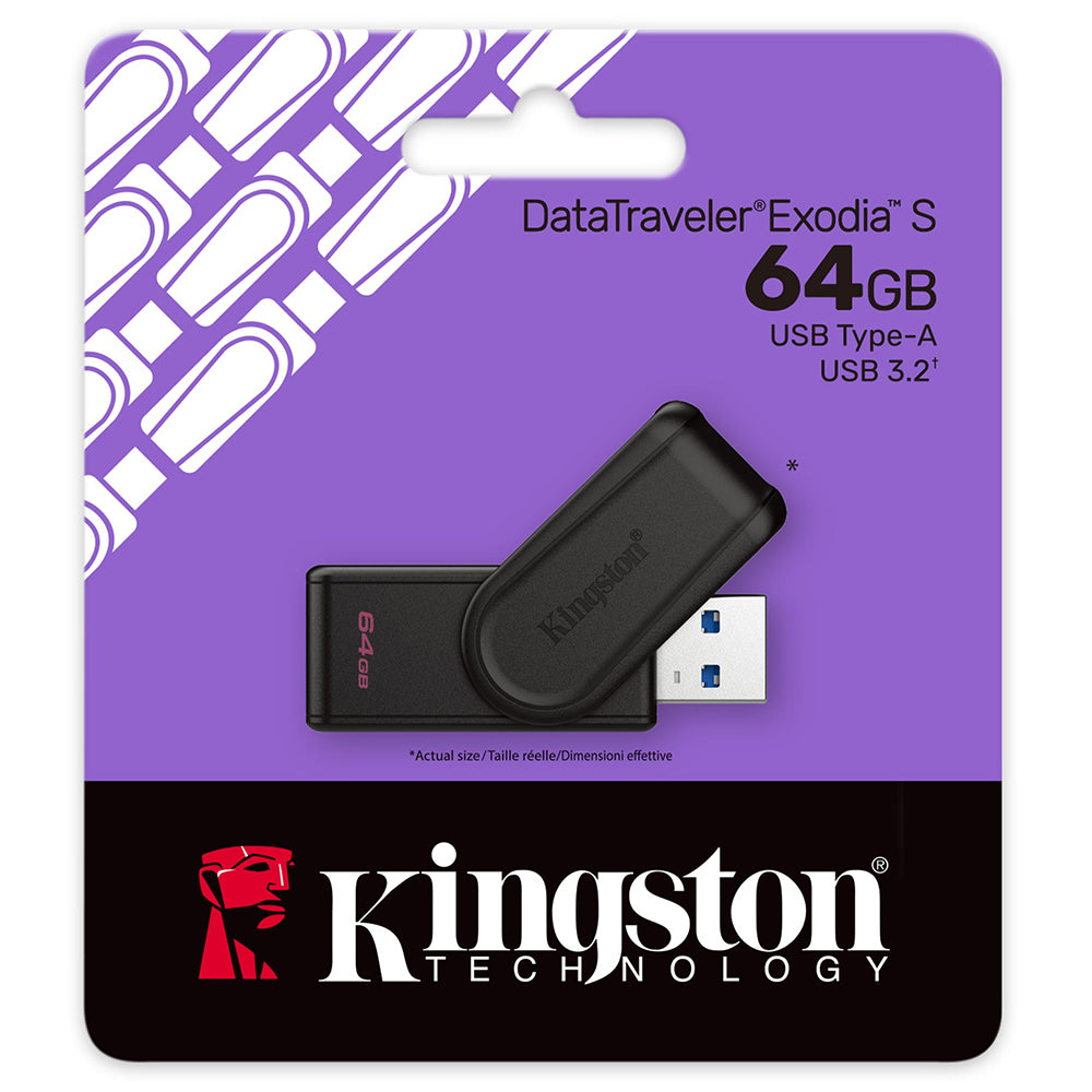 Kingston DataTraveler Exodia S 64GB USB 3.2 Flash Memory
