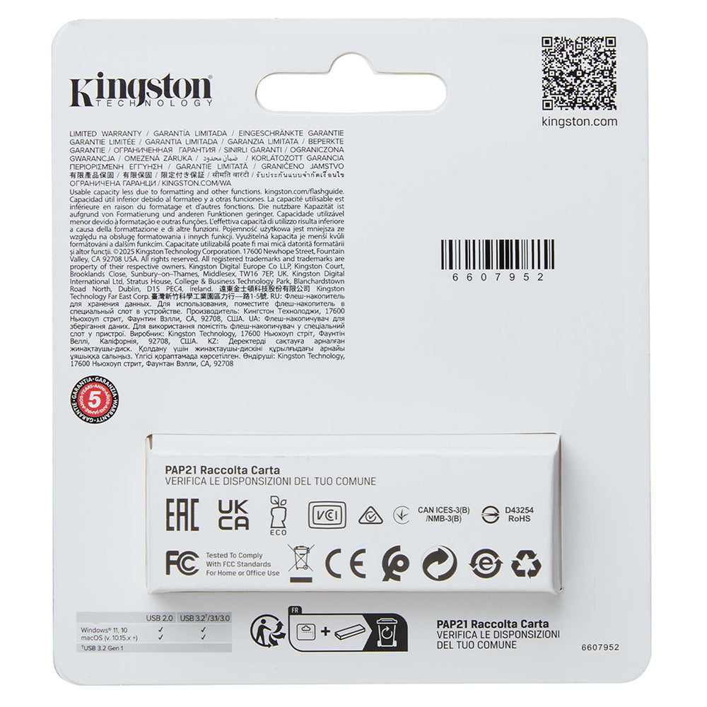 Kingston DataTraveler Exodia S 64GB USB 3.2 Flash Memory