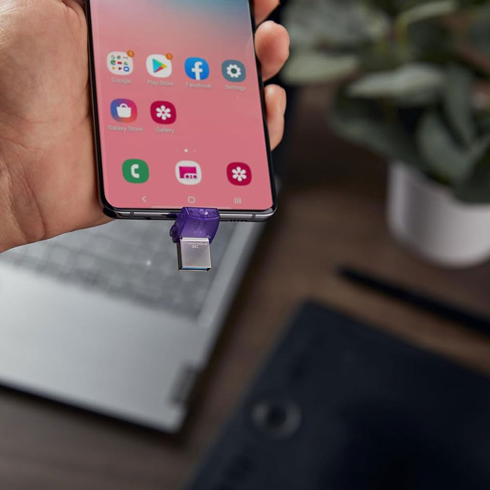 فلاش ميموري كينجستون 64 جيجابايت DataTraveler microDuo 3C Type-C & USB 3.2 