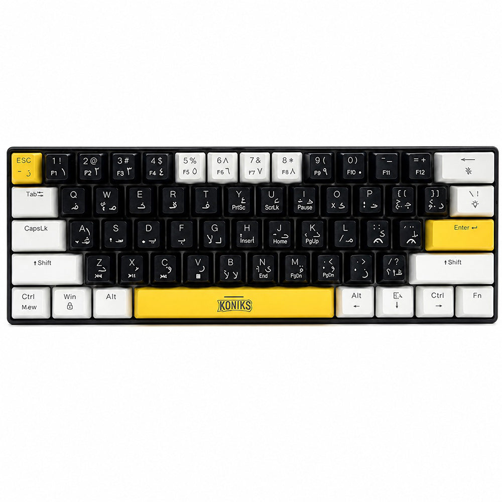 Koniks GMK-236 Blue Switch Wired RGB Gaming Keyboard English & Arabic