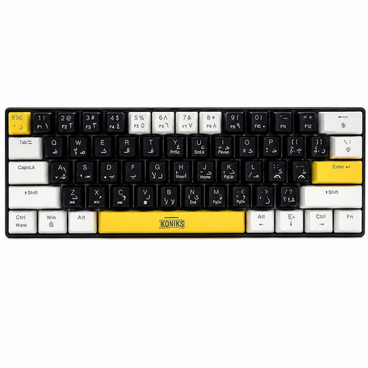 Koniks GMK-236 Blue Switch Wired RGB Gaming Keyboard English & Arabic