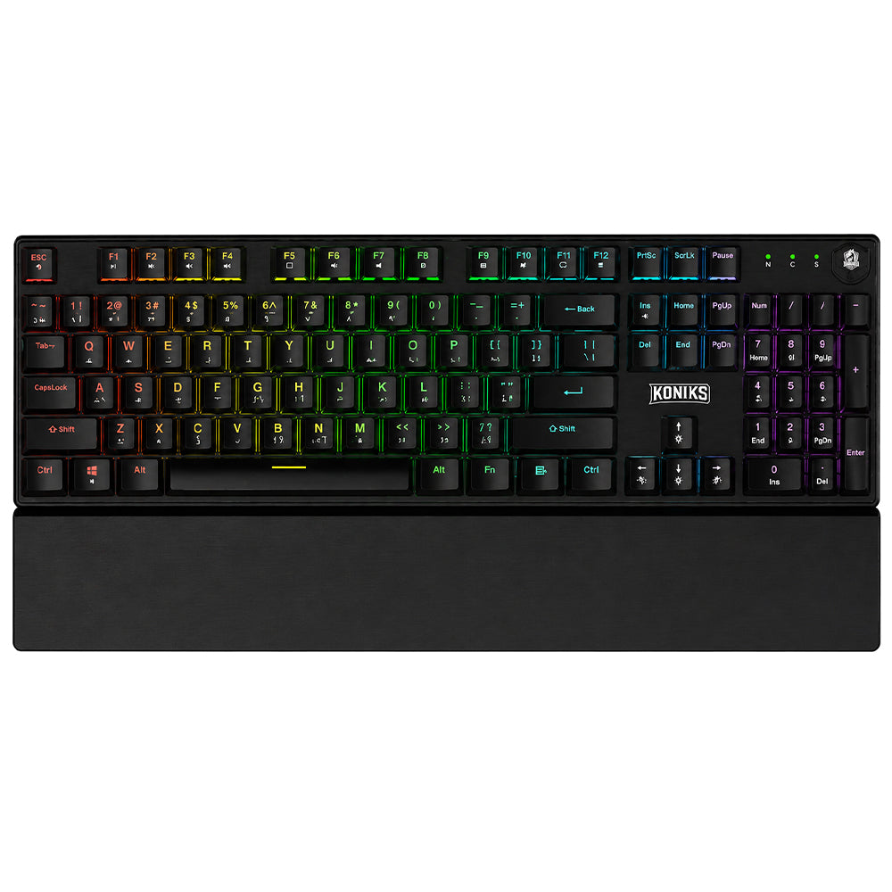 Koniks GMK-249 Blue Switch Wired RGB Gaming Keyboard English & Arabic