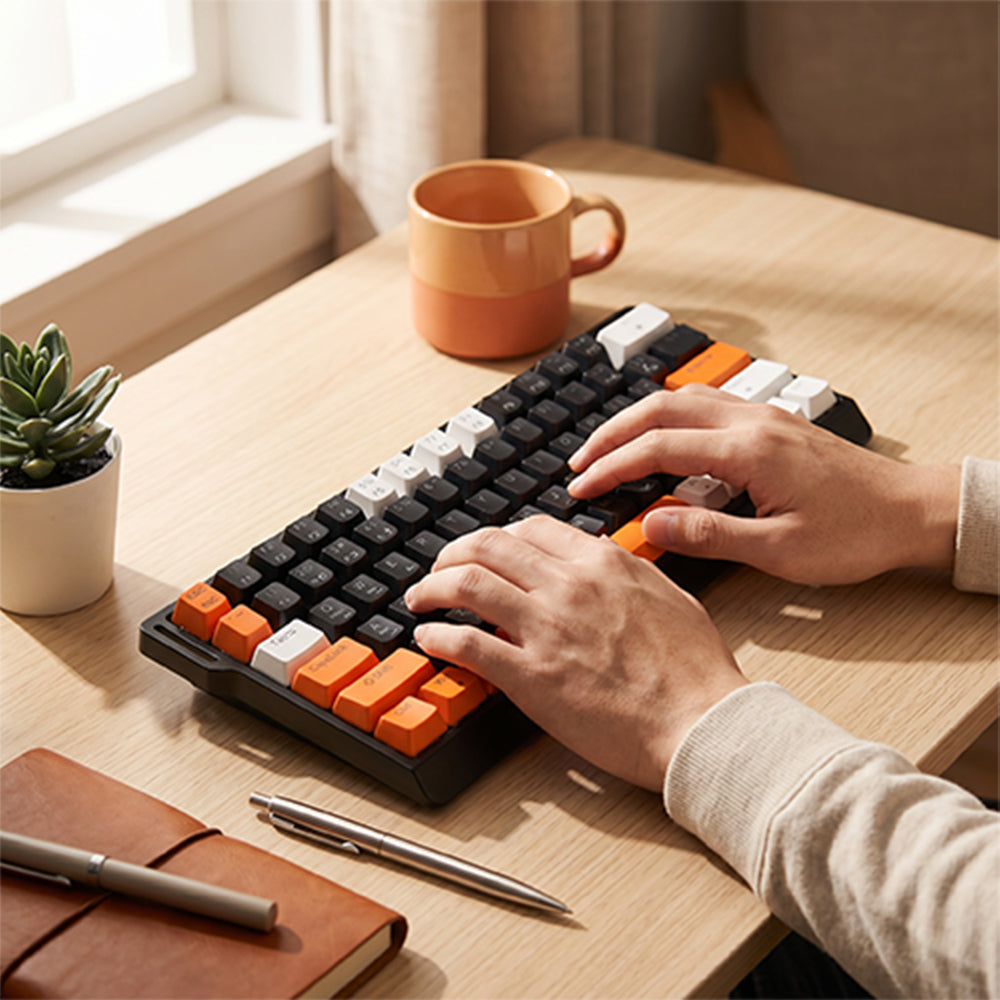 Koniks GMK-311A Blue Switch Triple Mode Bluetooth Wireless & Wired RGB Gaming Keyboard English & Arabic
