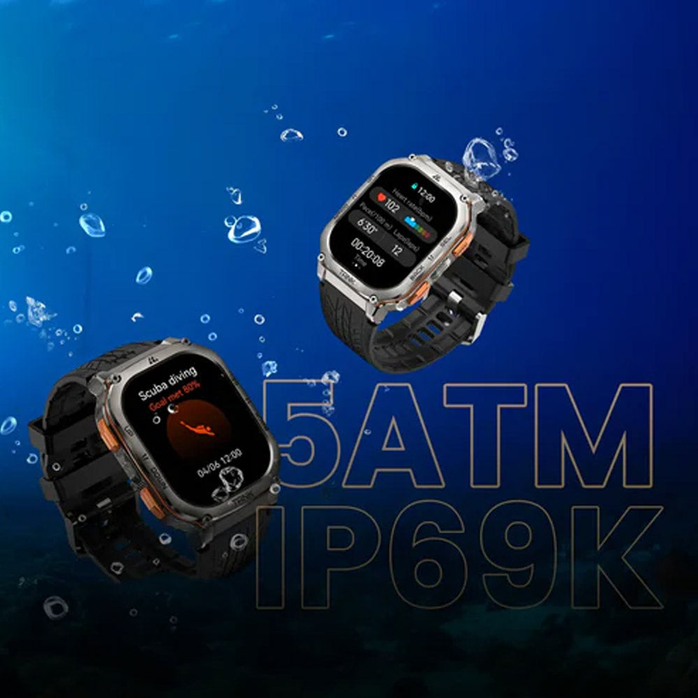 Kospet Tank M3 Ultra Smart Watch  With Black Silicone Strap