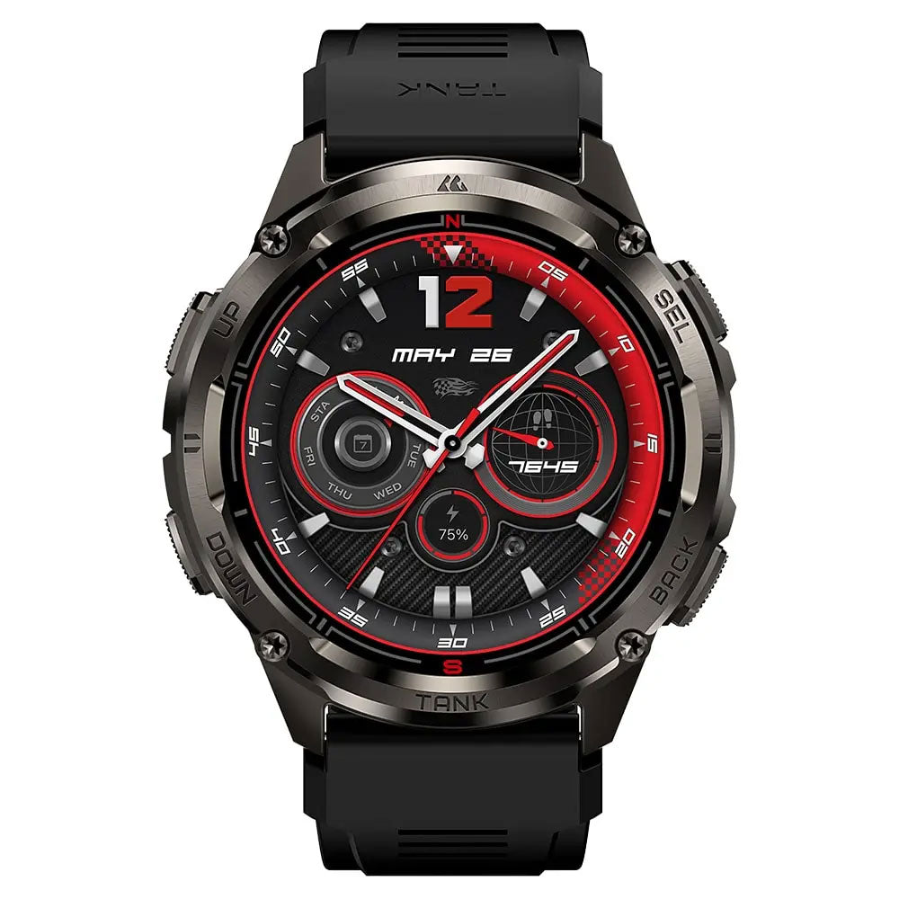 ساعة سمارت كوسبيت Tank T3 Ultra 2 (إصدار خاص) هيكل ستانلس ستيل اسود مع سوار ستانلس ستيل اسود 
