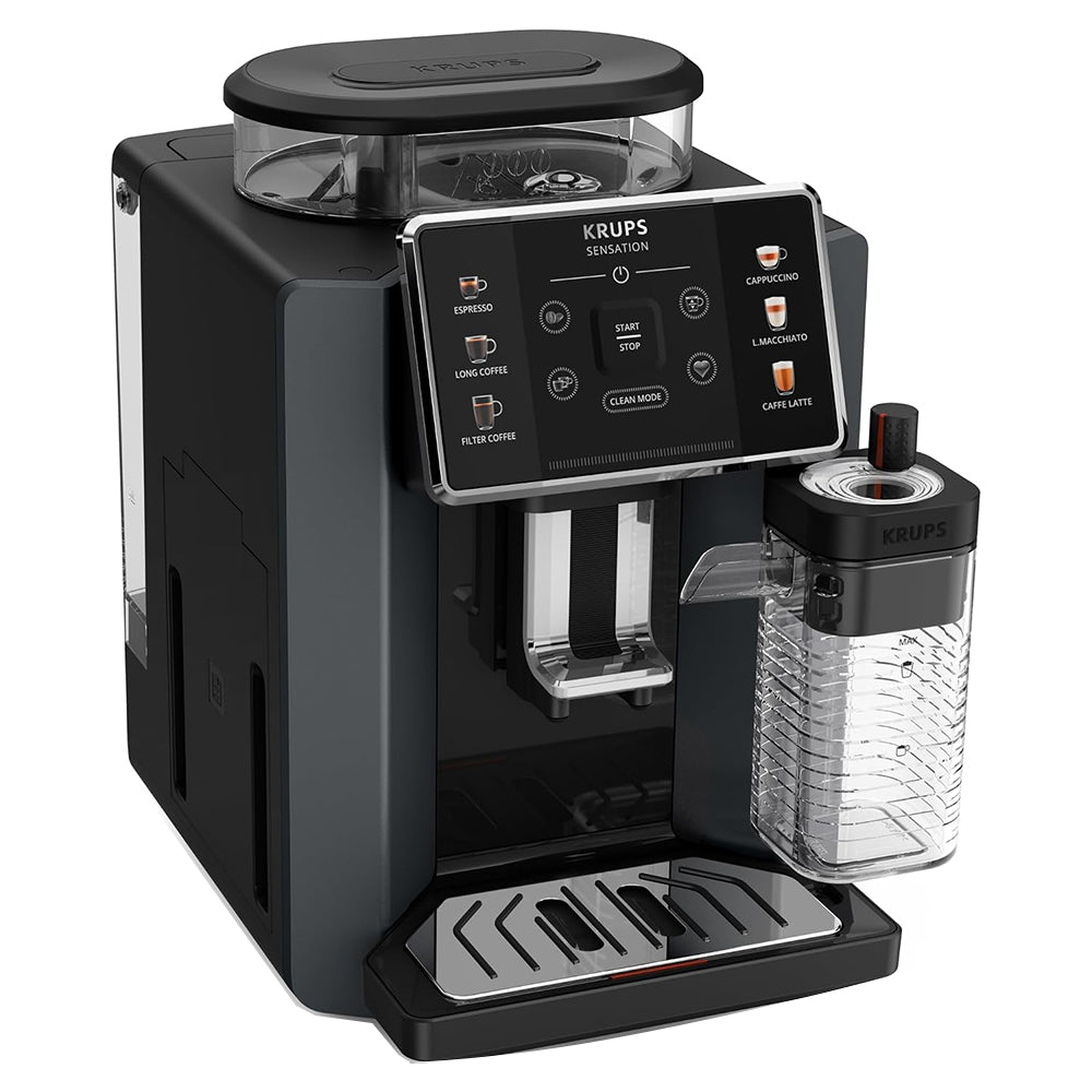 ماكينة قهوة الإسبريسو كروبس اوتوماتيك 1450 وات EA912B10 Sensation Milk - أسود