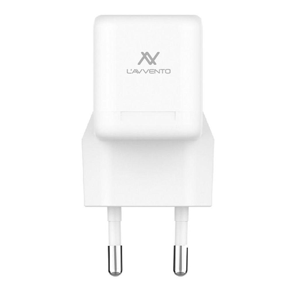 Lavvento MP535 Mini GaN Wall Charger Type-C + Type-C Cable 25W Fast Charging - White