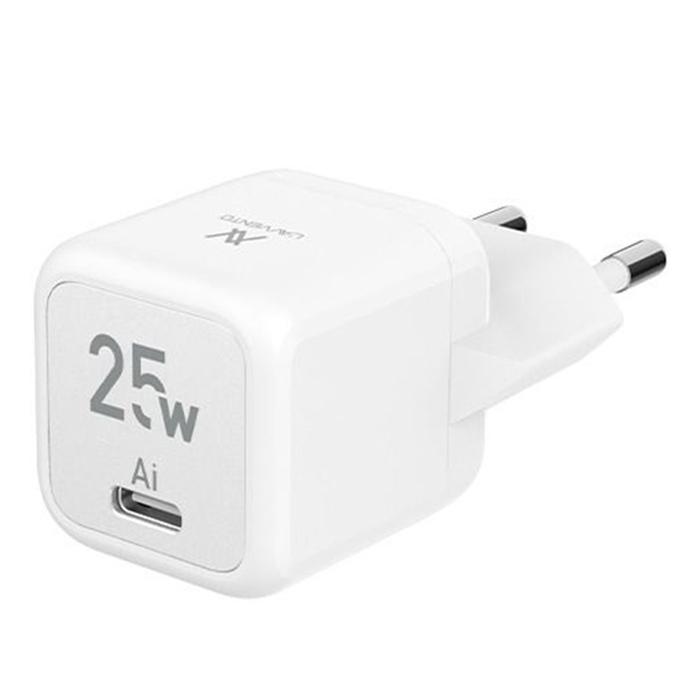 Lavvento MP535 Mini GaN Wall Charger Type-C + Type-C Cable 25W Fast Charging - White