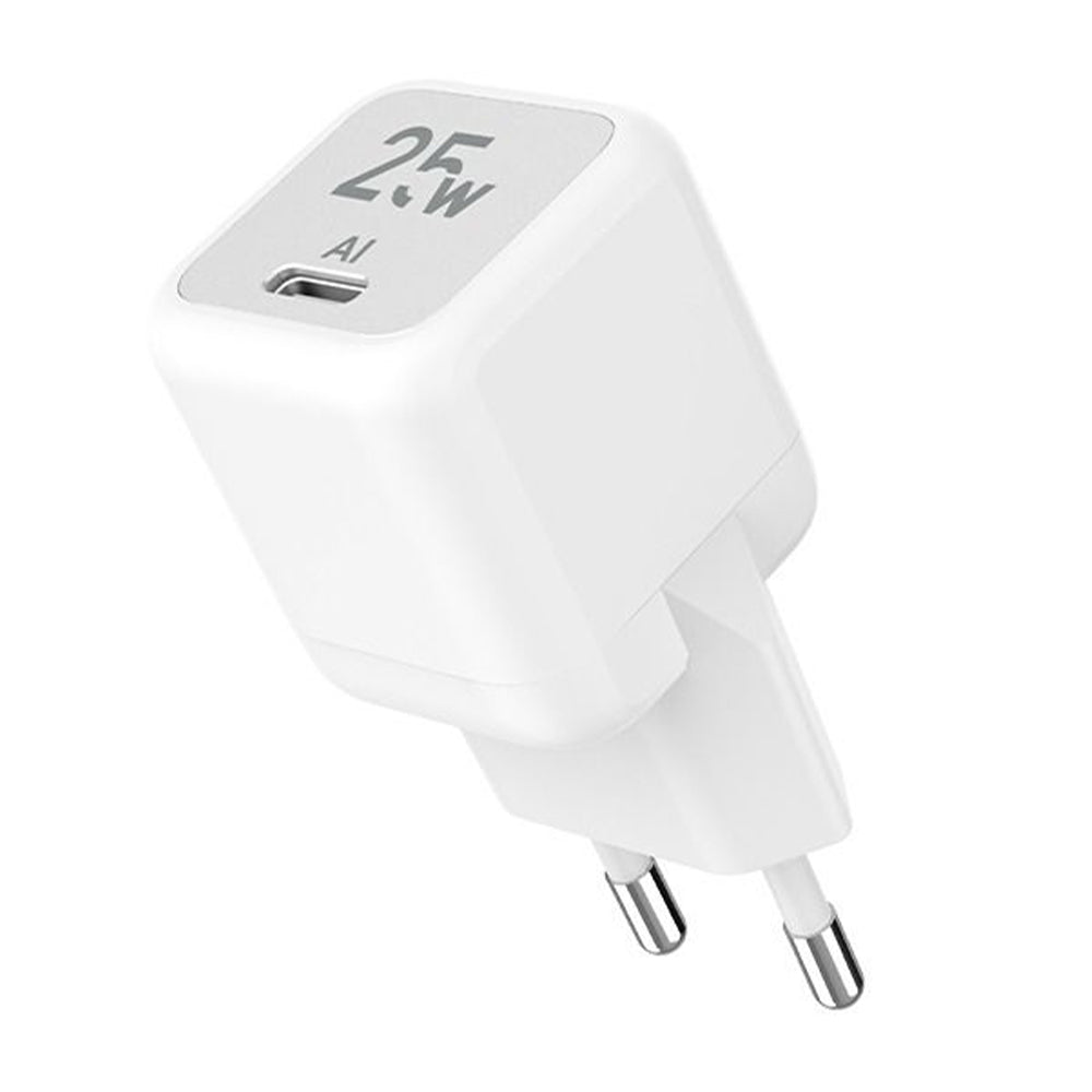 Lavvento MP535 Mini GaN Wall Charger Type-C + Type-C Cable 25W Fast Charging - White