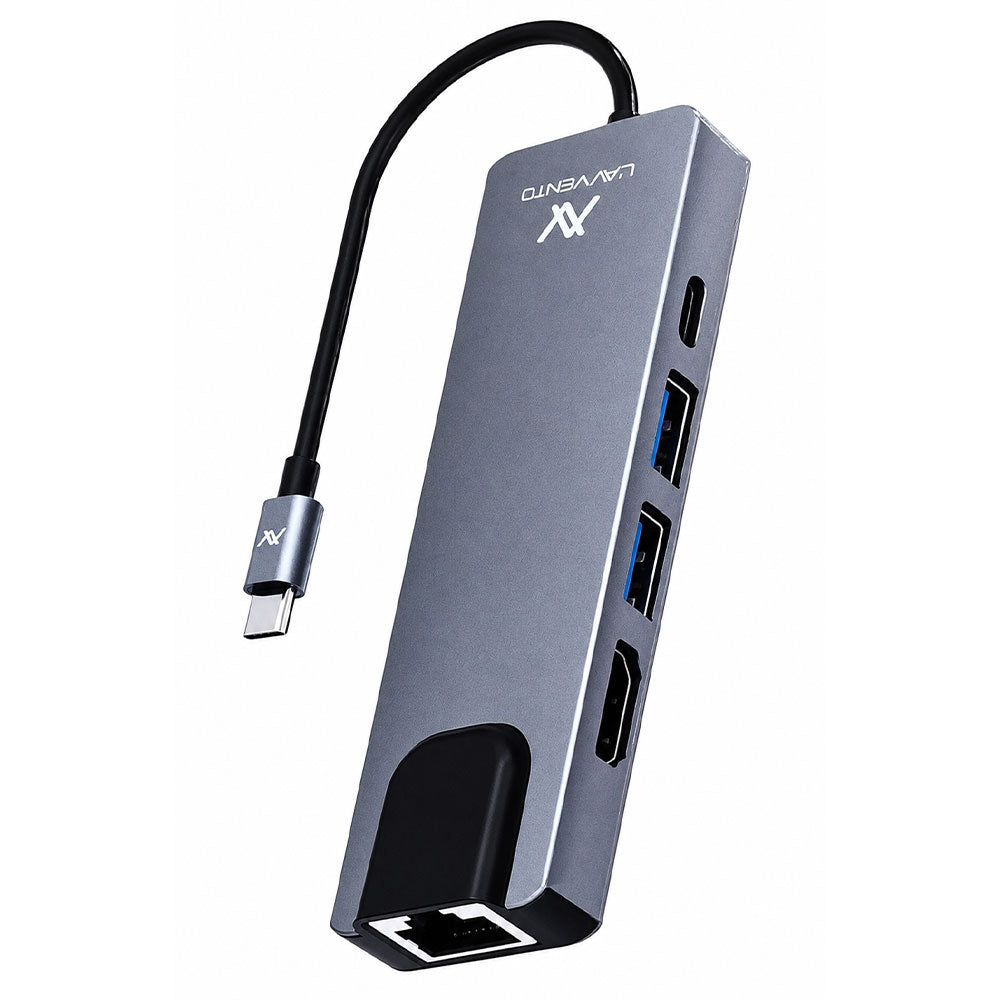 Lavvento US026 5in1 Type-C HUB Converter With Ethernet