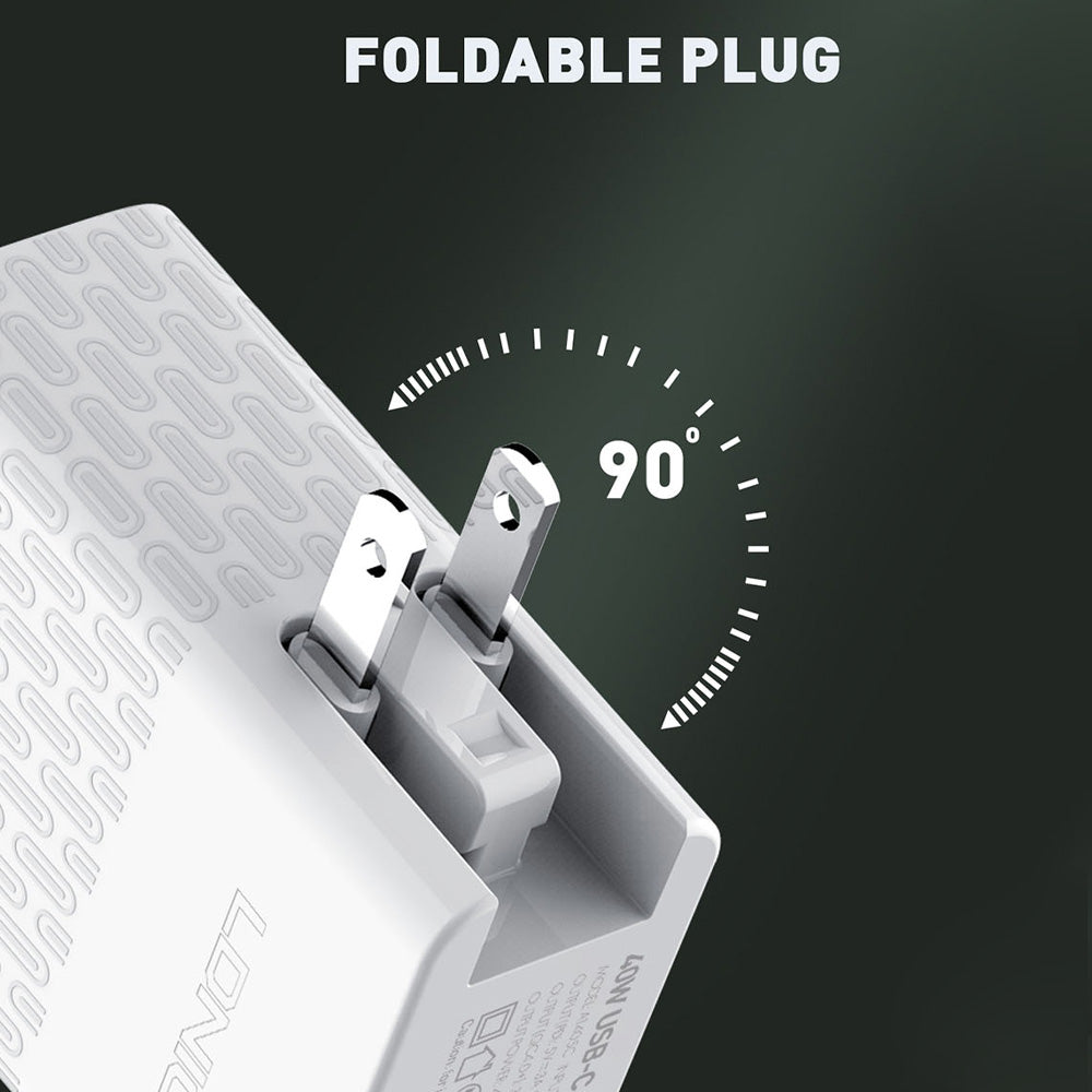 Ldnio A1405C QC4.0+ Wall Charger PD Type-C +Type-C Cable 40W Fast Charging