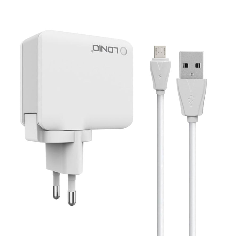 Ldnio A4403 Wall Charger 4x USB + Micro Cable 4.4A Fast Charging