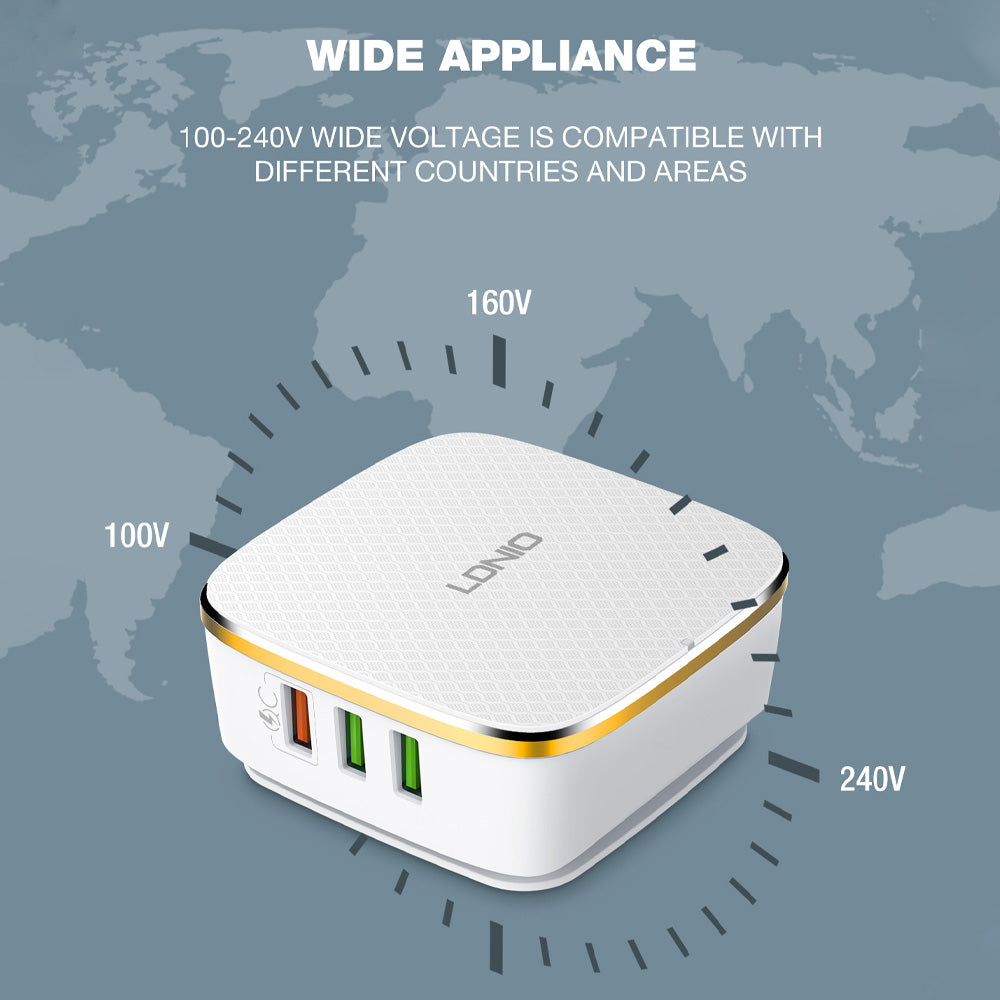Ldnio A6704 Desktop Charger 5x USB + QC3.0 USB 7A 35W Fast Charging