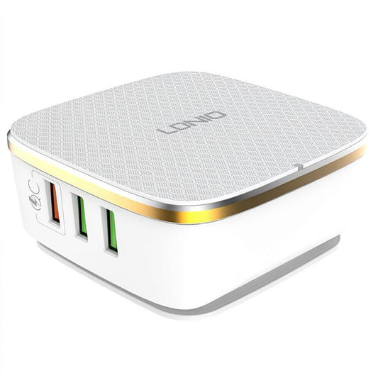 شاحن ديسك توب لدنيو  5 منافذ يو إس بي + منفذ يو إس بي QC3.0 بقوة 7 أمبير 35 وات شحن سريع A6704