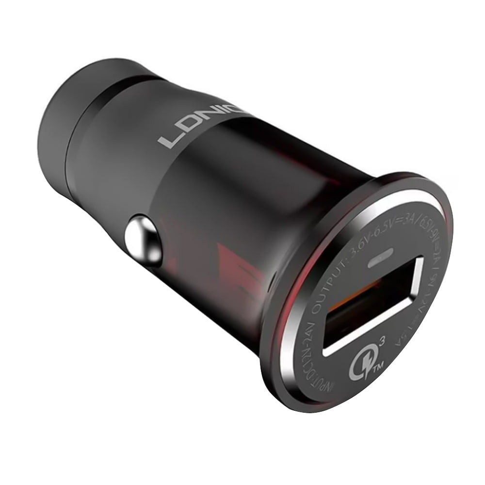 Ldnio C304Q Car Charger QC3.0 USB + Micro Cable 18W Fast Charging 
