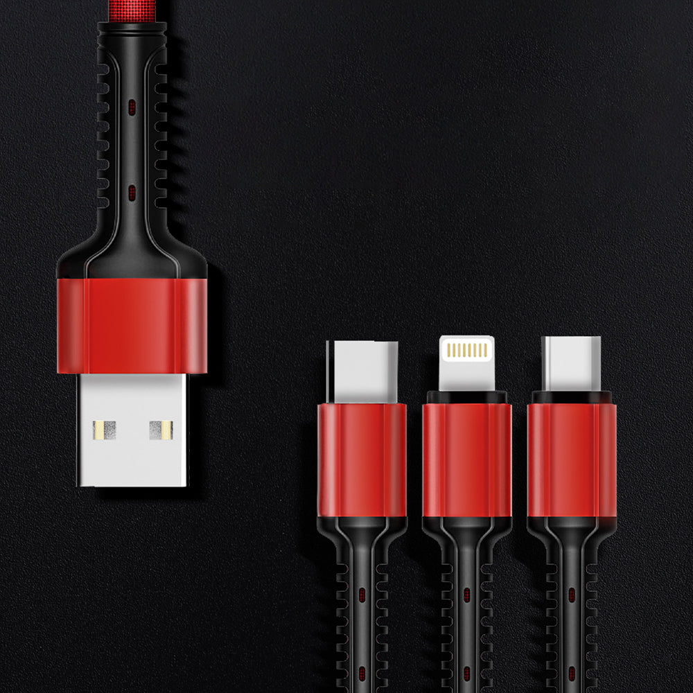 Ldnio LC93 USB To Type-C + Micro + Lightning 3in1 Cable 