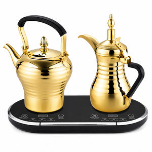LePresso Dual Pot Arabic Coffee & Tea Kettle With Heat Milk Dallah LPARCTMGD 1600W