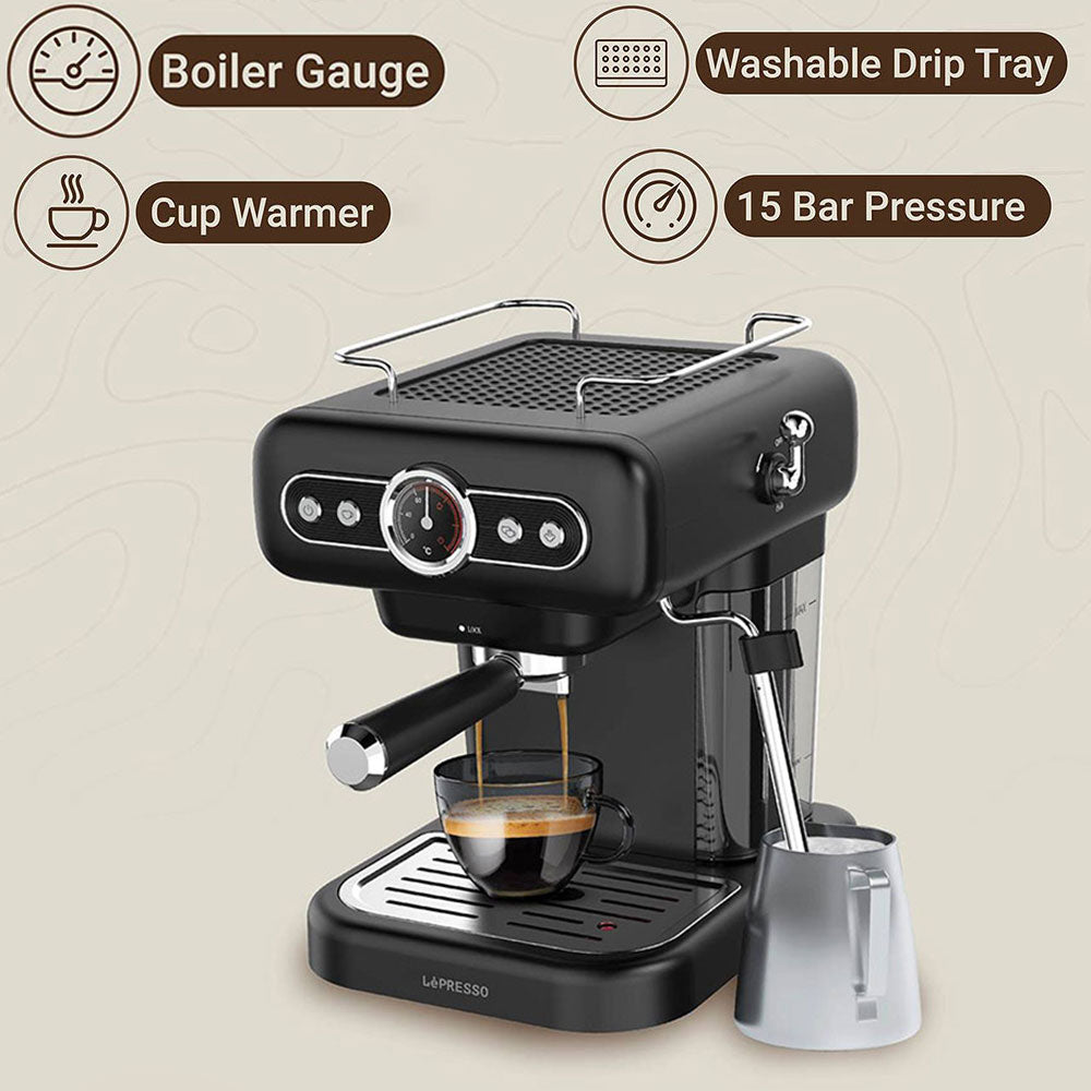 LePresso Espresso Coffee Maker LPCFFM0012-BK 950W - Black