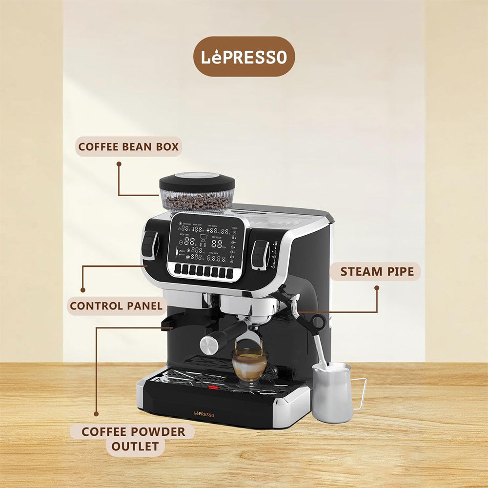 LePresso Espresso Coffee Maker With Bean Grinder 