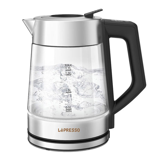 LePresso Illuminated Glass Kettle Multi-Temperature LPCFFM0008-BK 1.7L 2200W - Black
