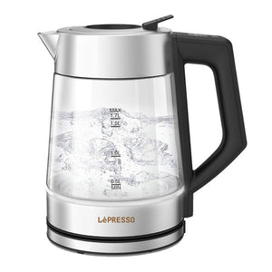 LePresso Illuminated Glass Kettle Multi-Temperature LPCFFM0008-BK 1.7L 2200W - Black