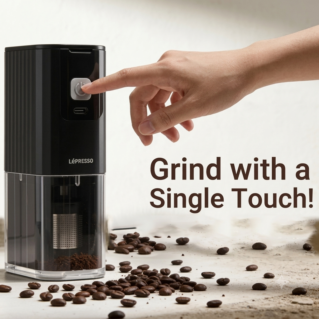LePresso JetGrind Rechargeable Coffee Bean Grinder LPCFFJG0032BK 33.6W