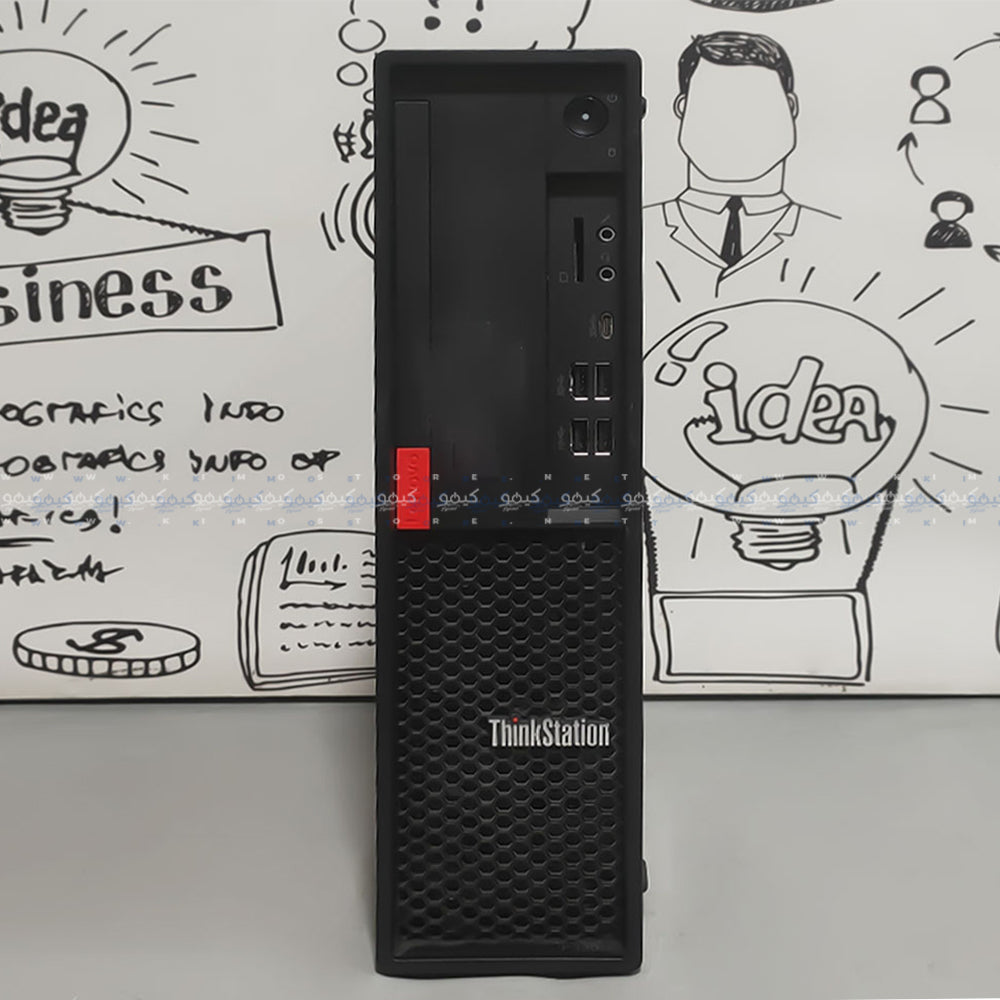 كمبيوتر ديسك توب لينوفو ThinkStation P330 (انتل كور i5-8500 - رام 8 جيجابايت DDR4 - بدون هارد - انتل UHD جرافيكس - DVD RW) استعمال خارج