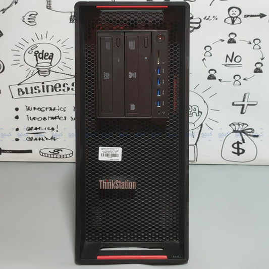 كمبيوتر ورك ستيشن لينوفو ThinkStation P710 (2x CPU انتل زيون E5-2637 V3 - رام 16 جيجابايت DDR4 - بدون هارد - بدون كارت شاشة) استعمال خارج