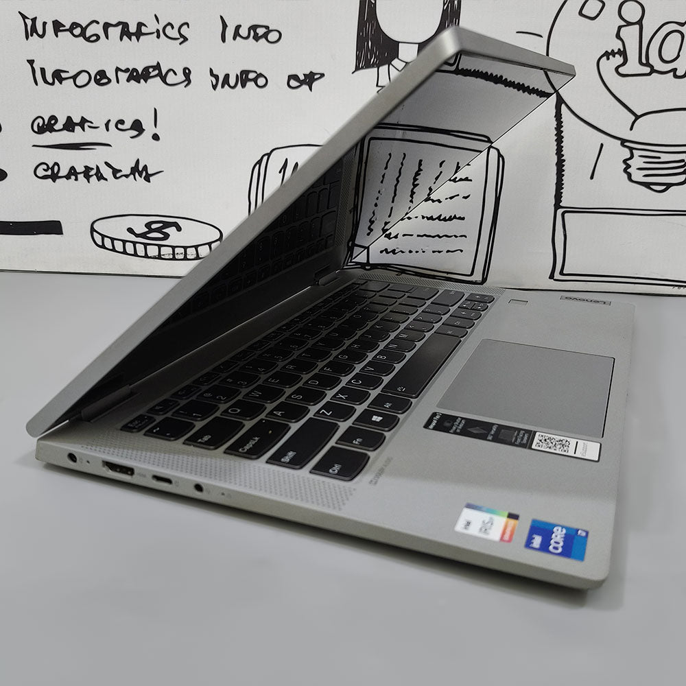 لاب توب 2 في 1 لينوفو IdeaPad Flex 5 14ITL05 X360 (انتل كور i5-1135G7 - رام 8 جيجابايت DDR4 - هارد 512 جيجابايت M.2 - انتل Iris Xe جرافيكس - شاشة 14.0 بوصة FHD تاتش سكرين 360° - كاميرا) استعمال خارج