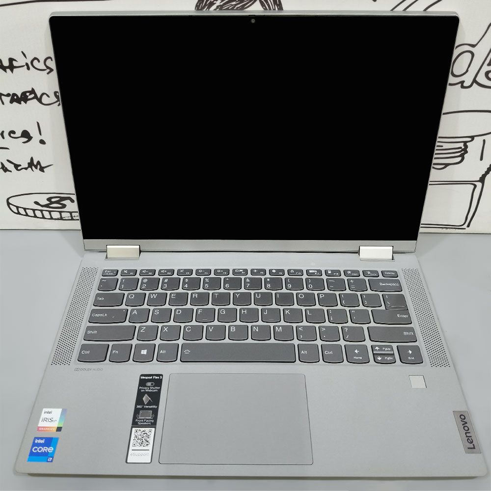 لاب توب 2 في 1 لينوفو IdeaPad Flex 5 14ITL05 X360 (انتل كور i5-1135G7 - رام 8 جيجابايت DDR4 - هارد 512 جيجابايت M.2 - انتل Iris Xe جرافيكس - شاشة 14.0 بوصة FHD تاتش سكرين 360° - كاميرا) استعمال خارج