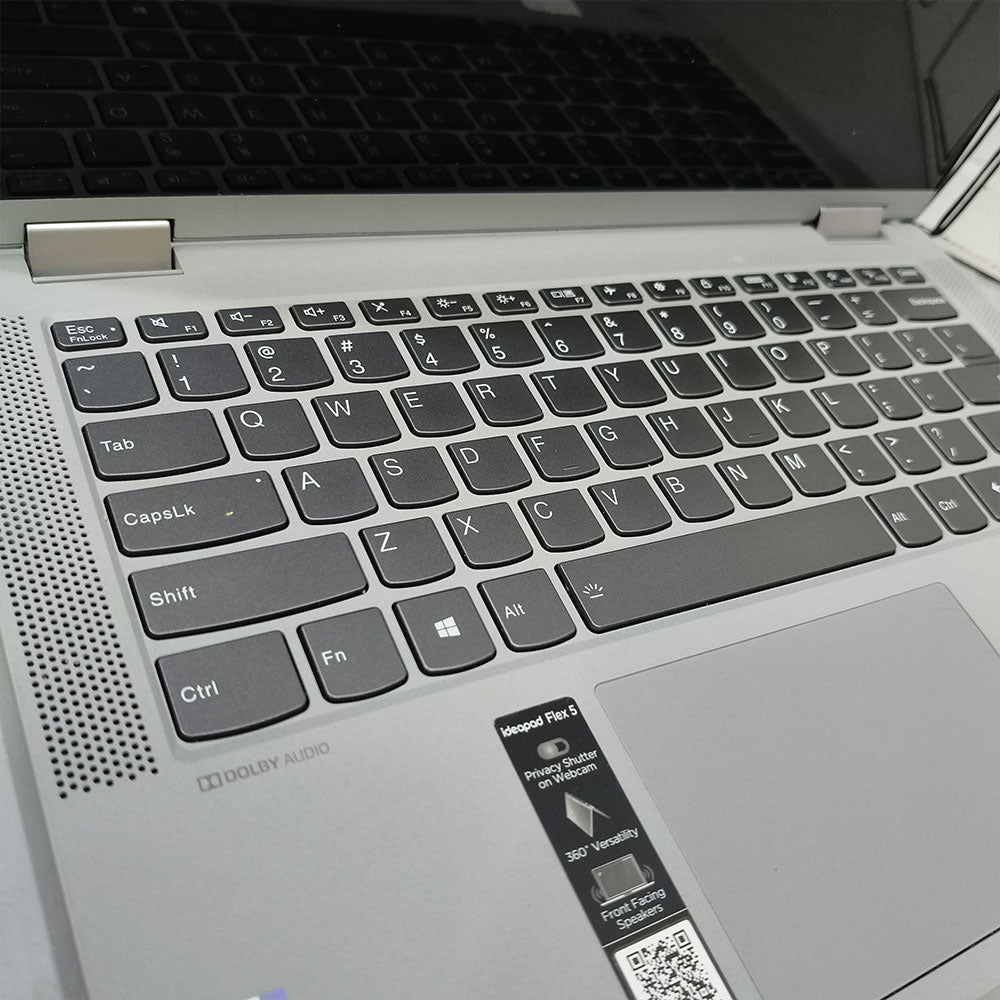 لاب توب 2 في 1 لينوفو IdeaPad Flex 5 14ITL05 X360 (انتل كور i5-1135G7 - رام 8 جيجابايت DDR4 - هارد 512 جيجابايت M.2 - انتل Iris Xe جرافيكس - شاشة 14.0 بوصة FHD تاتش سكرين 360° - كاميرا) استعمال خارج