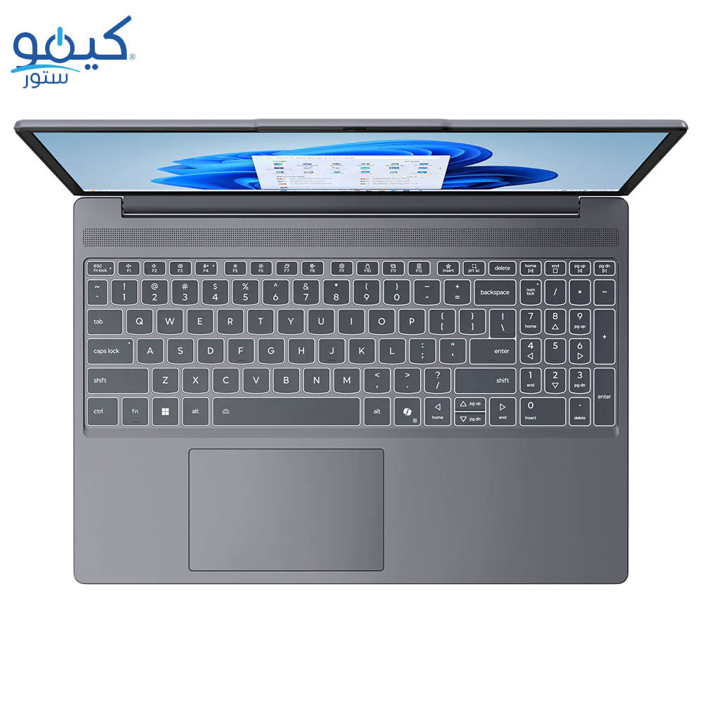لاب توب لينوفو IdeaPad Slim 3 15IRH10 (انتل كور i5-13420H - رام 16 جيجابايت - هارد 512 جيجابايت M.2 NVMe - انتل UHD جرافيكس - شاشة 15.3 بوصة 60 هرتز WUXGA IPS - ماوس بلوتوث صامت WL310 - شنطة Toploader T210 - ويندوز 11) - رمادي