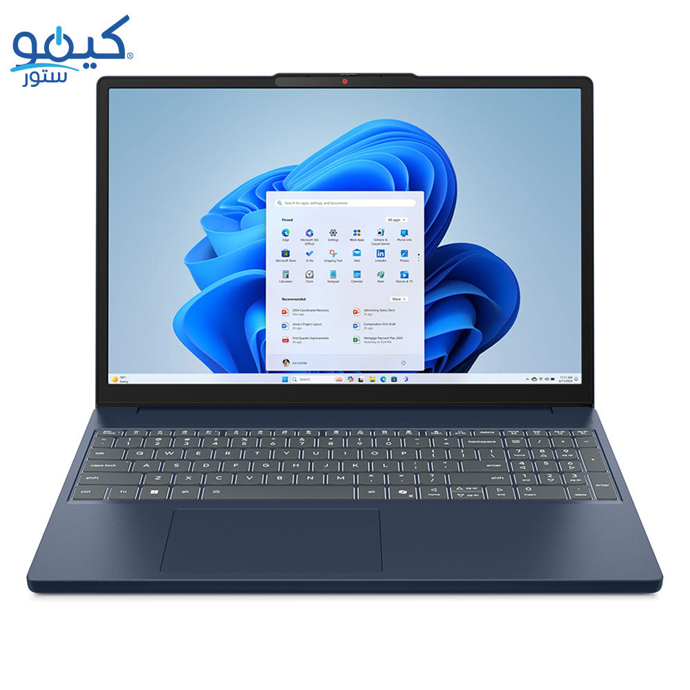 لاب توب لينوفو IdeaPad Slim 3 15IRH10 (انتل كور i7-13620H - رام 16 جيجابايت - هارد 512 جيجابايت M.2 NVMe - انتل UHD جرافيكس - شاشة 15.3 بوصة 60 هرتز WUXGA IPS - ماوس بلوتوث صامت WL310 - شنطة 16 بوصة Toploader T210 - ويندوز 11)