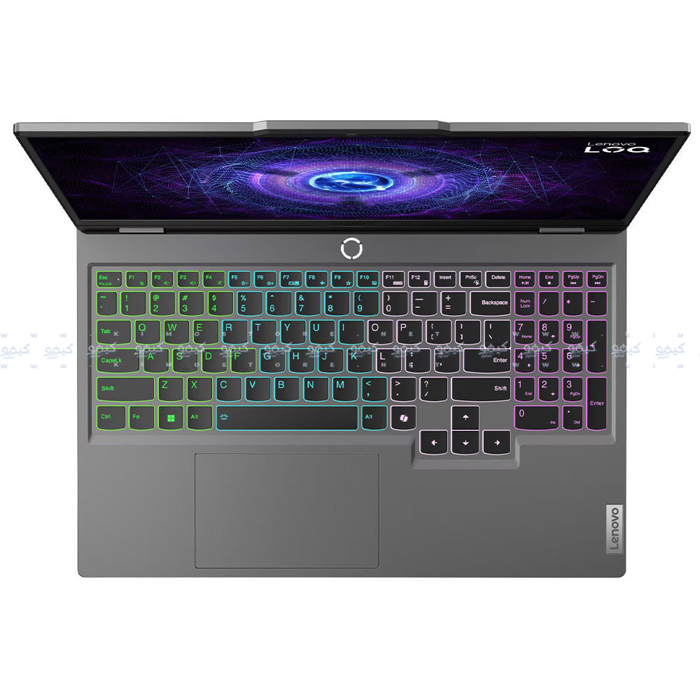 لاب توب لينوفو LOQ 15IRX9 (انتل كور i7-13650HX - رام 24 جيجابايت - هارد 512 جيجابايت M.2 NVMe - نفيديا 6 جيجابايت RTX 4050 - شاشة 15.6 بوصة 144 هرتز FHD IPS) - رمادي