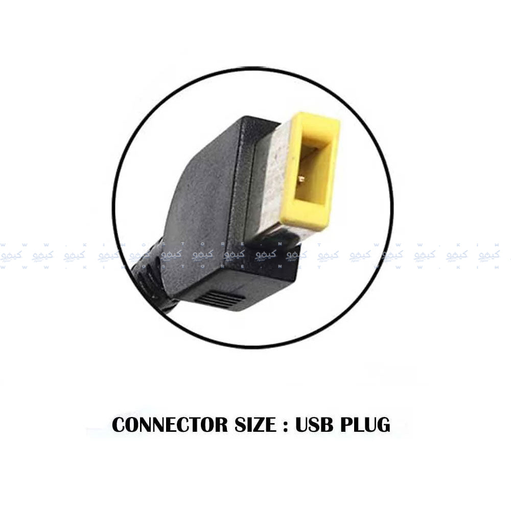 Lenovo Laptop Charger 20V-3.25A (USB Square Pin)