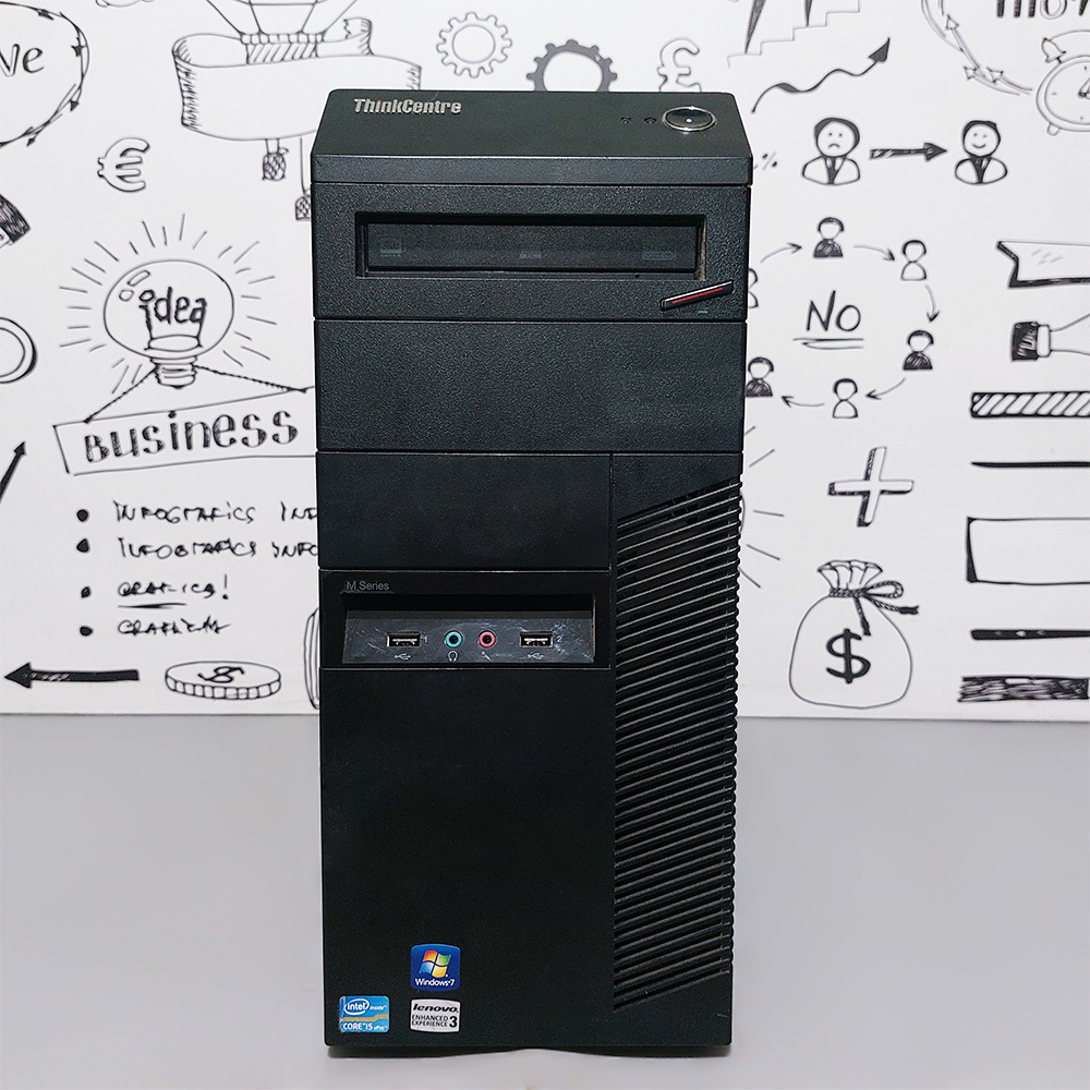 Lenovo ThinkCentre M82 Tower PC (Intel Core i3-3220 - 4GB DDR3 - No Hard - Intel HD Graphics - DVD RW) Original Used