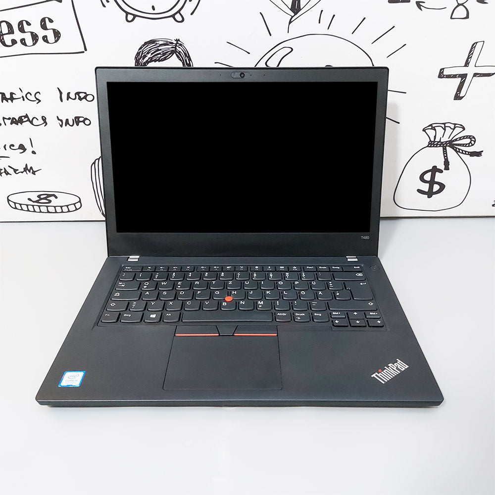 Lenovo ThinkPad T480 Laptop (Intel Core i5-8250U - 8GB DDR4 - SSD 256GB - Intel HD Graphics - 14.0 Inch Touchscreen FHD - Cam) Original Used