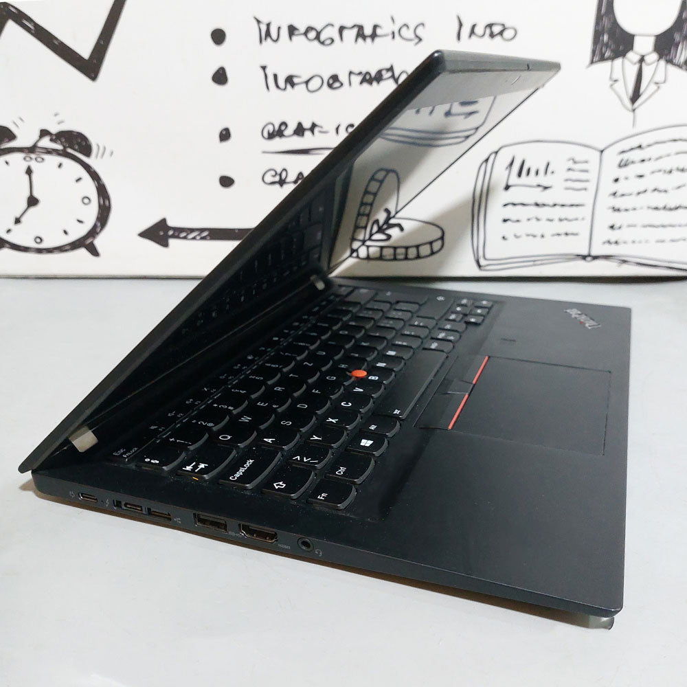 لاب توب لينوفو ThinkPad T490s (انتل كور i7-8565U - رام 16 جيجابايت DDR4 - هارد 256 جيجابايت M.2 - انتل UHD جرافيكس - شاشة 14.0 بوصة FHD - كاميرا) استعمال خارج